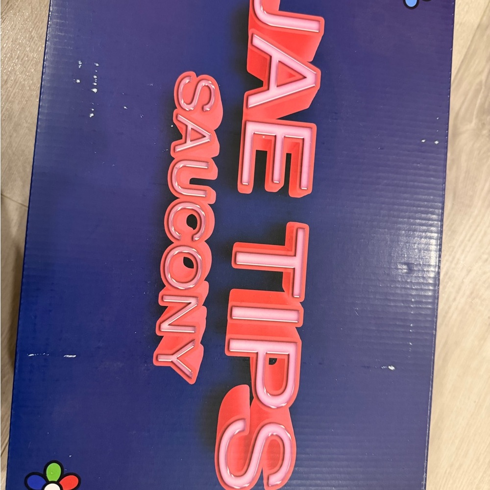 Saucony x Jae Tips Jazz 9 Sneakers - Blue/Yellow/Orange/Pink - Picture 9 of 11